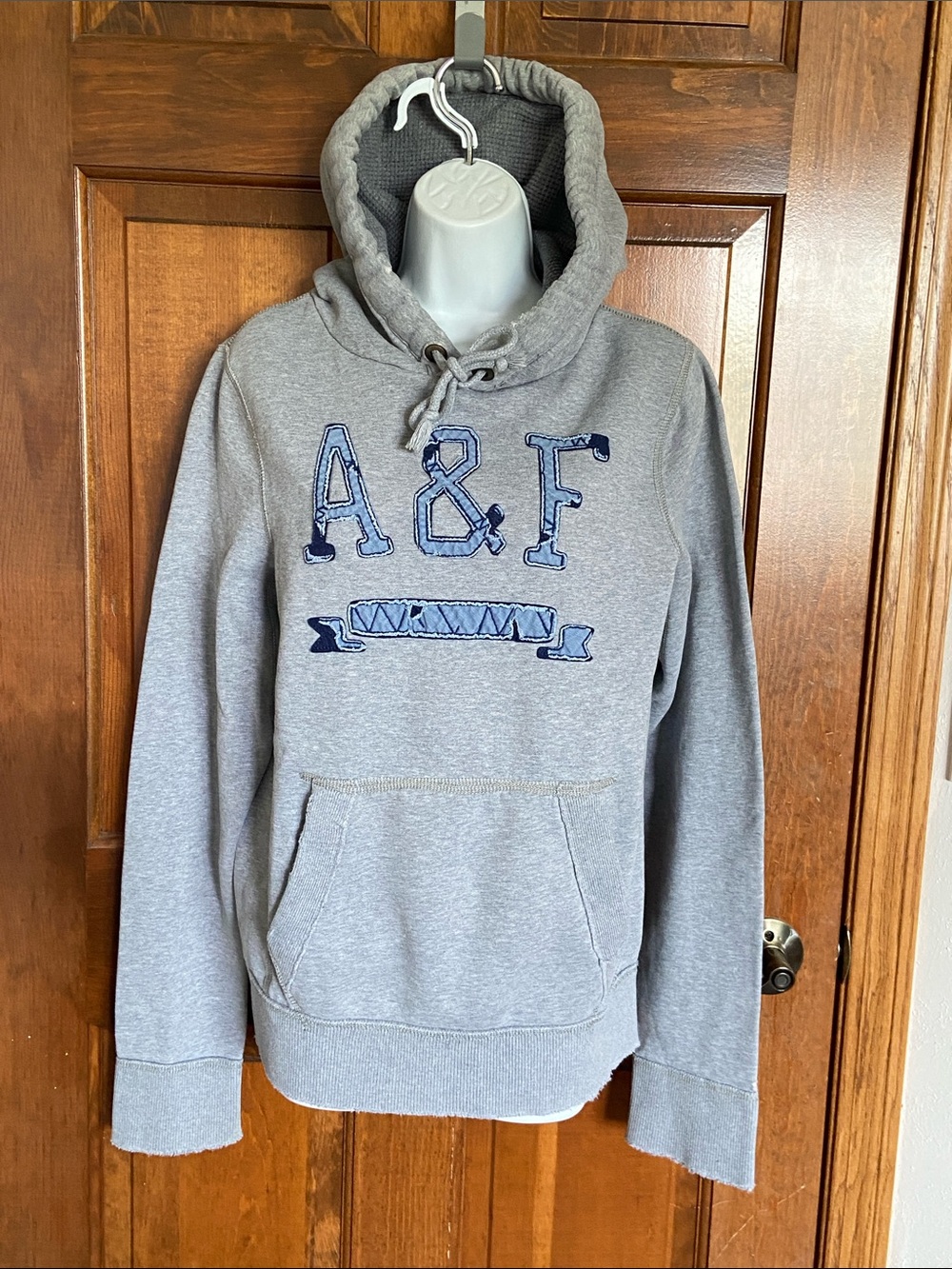 Abercrombie & Fitch Y2K Muscle pullover embroidered hoodie School Size Large